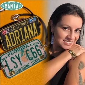 USA License Plates Bracelet YOUR TEXT YOUR STATE